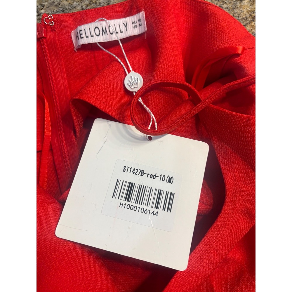 Hello Molly Red Ruffle Mini Dress - Picture 4 of 10